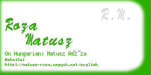 roza matusz business card